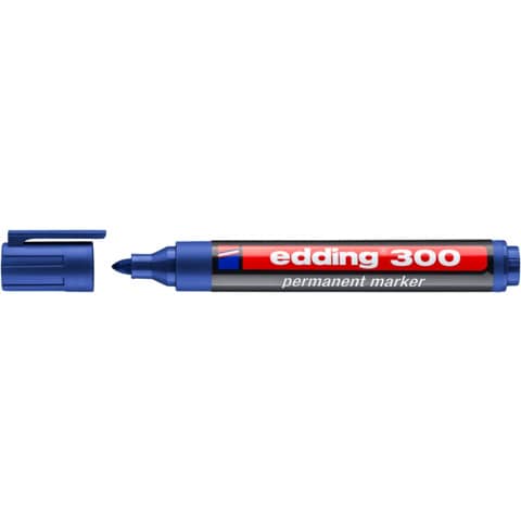 Marcatore permanente edding 300 punta tonda 1,5-3 mm blu E-300 003